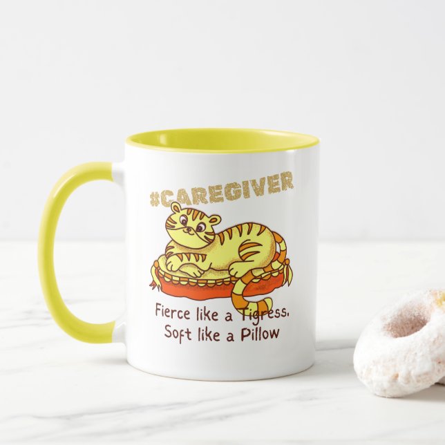 Mug Célébrez la Journée d'appréciation des aidants ave (Avec donut)