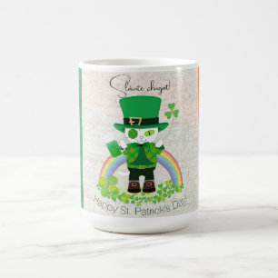 Mug Célébrez la Saint Patrick avec un chat chanceux