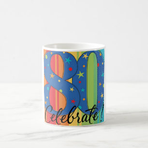 Mug célébrez quatre-vingts ans de jeune
