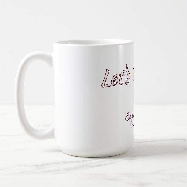 Mug Célébrons les fiançailles de nom date jaune  (Gauche)