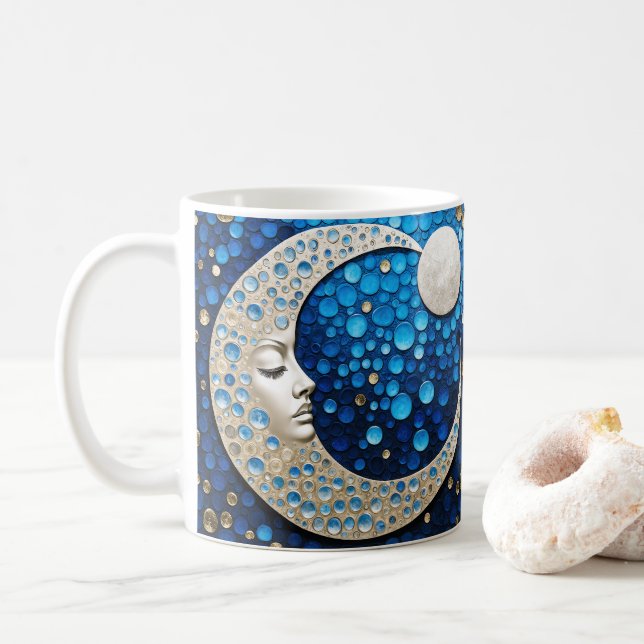 Mug Celeste : Femme dans la lune (Avec donut)