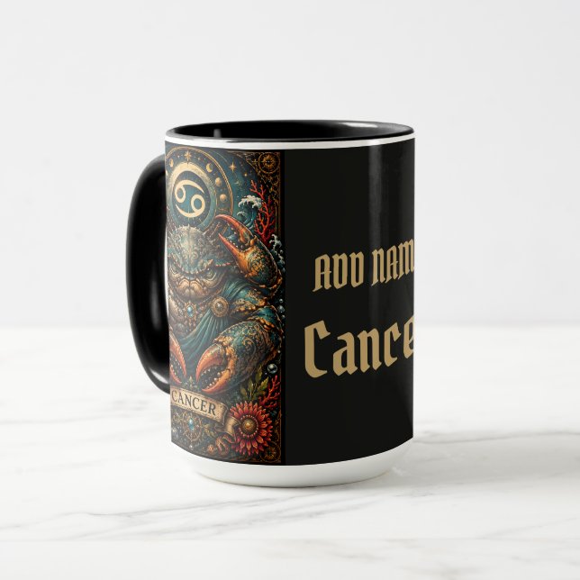 Mug  Celestial Masculine Zodiac Cancer design (Devant gauche)