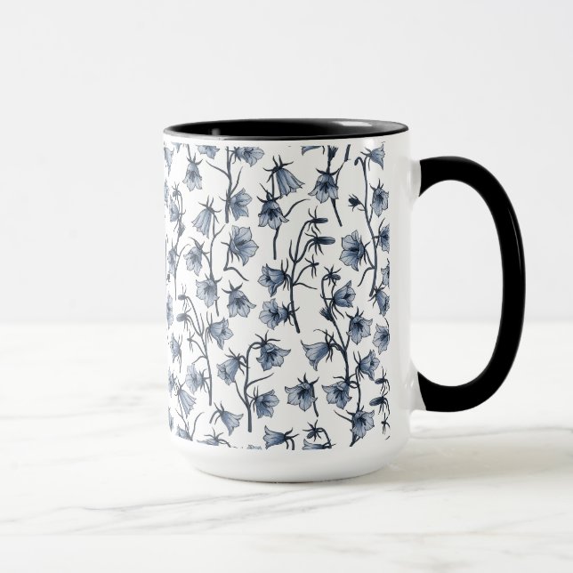 Mug Cellules bleues, Cloches, Bellflowers (Droite)