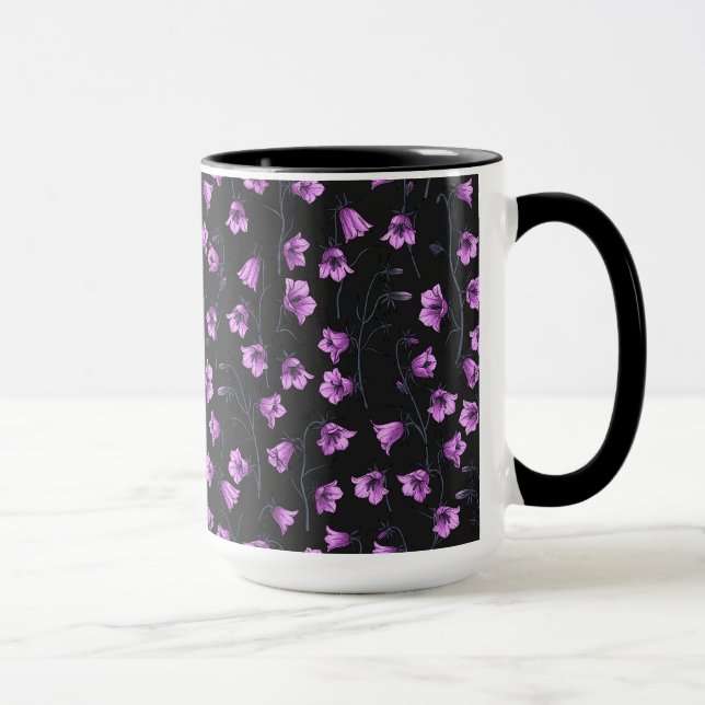 Mug Cellules bleues de minuit, cloches, Bellflowers 2 (Droite)