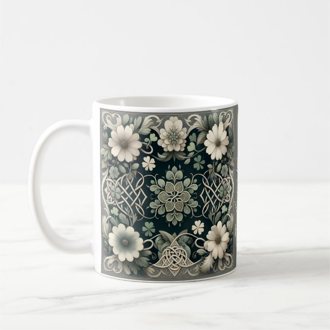 Mug Celtic Clover Floral Charm (Gauche)