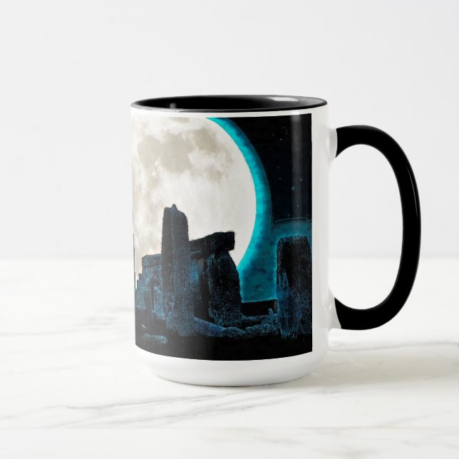 Mug Celtic Stonehenge, Moon & Stars Astronomy Royaume- (Droite)