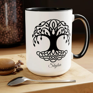 Mug Celtic Tree personnalisé, Dons écossais