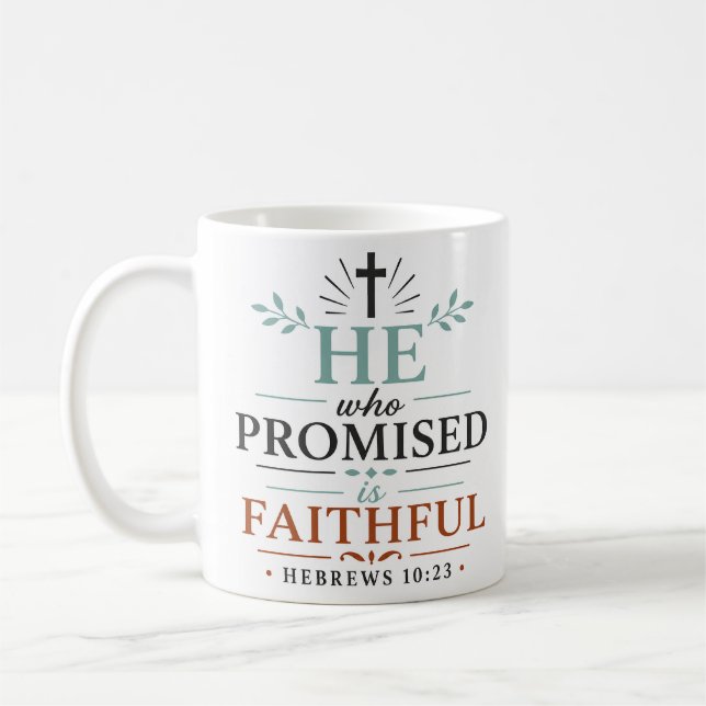 Mug Celui qui a promis est fidèle Citation de verset b (Gauche)