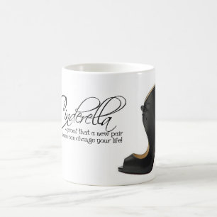 Mug Cendrillon de café Cendrillon Noir Chaussures Cita
