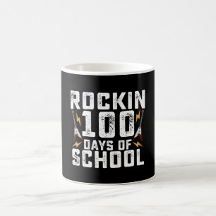 Mug Cent jours d'école Rock Guitare Vintage Rockin