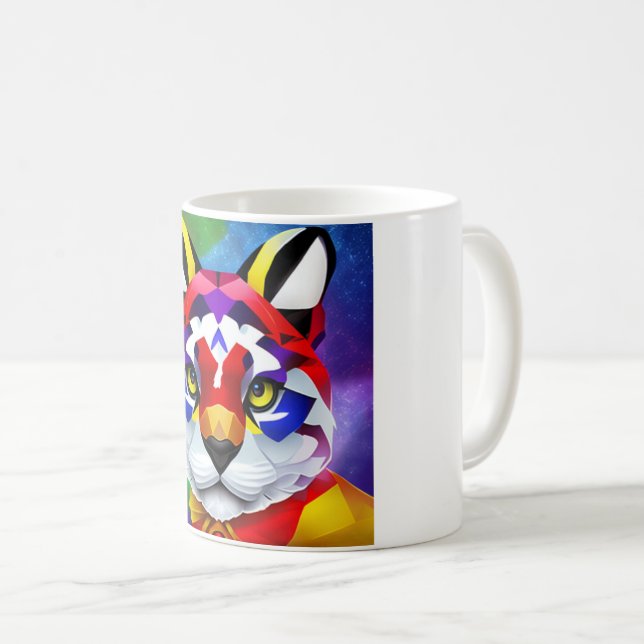 Mug centre blanc Alexander's Cat (Devant droit)