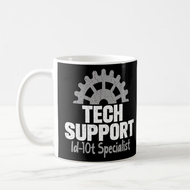Mug Centre d'assistance technique informatique ID 10t  (Gauche)