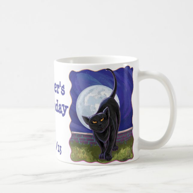 Mug Centre de la fête des chats noirs (Droite)