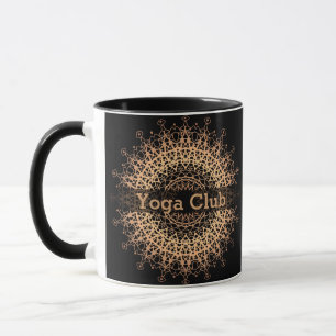 Mug Centre de yoga, yoga, sports, mandala, Mandala dor