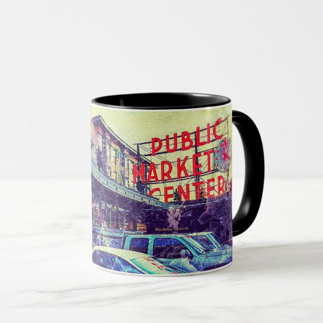 Mug Centre du marché de Seattle Pike (Devant droit)