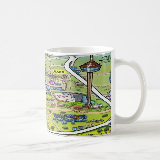 Mug Centre-ville de San Antonio Texas (Droite)