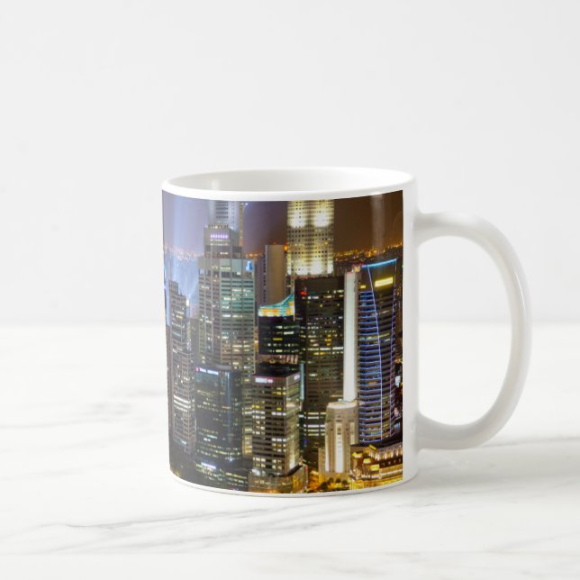 Mug Centre-ville de Singapour la nuit (Droite)