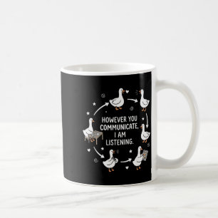 Mug Cependant Communication Écoute AAC SLP Drôle