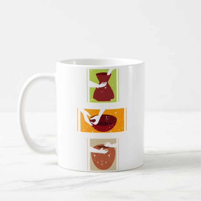 Mug Céramique Four Rétro Amateur de Poterie I Poterie (Gauche)