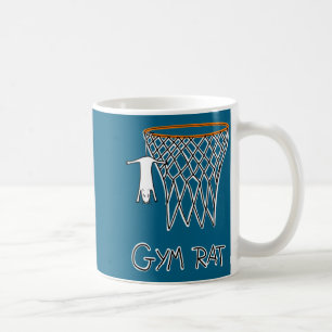 Mug Cerceau de basketball drôle de rat de gym