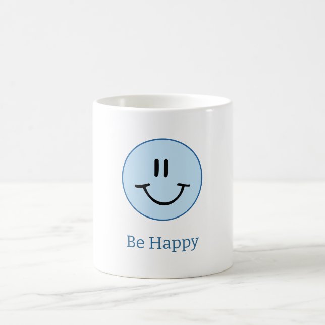 Mug Cercle Bleu Soyez Heureux Sourire (Centre)