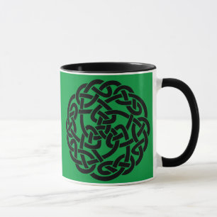 Mug Cercle Celtique irlandais vert et noir