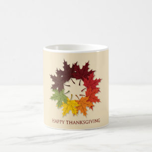 Mug Cercle d'action de grâces des feuilles