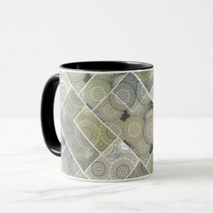 Mug Cercle de carreaux de céramique de mandala de cour