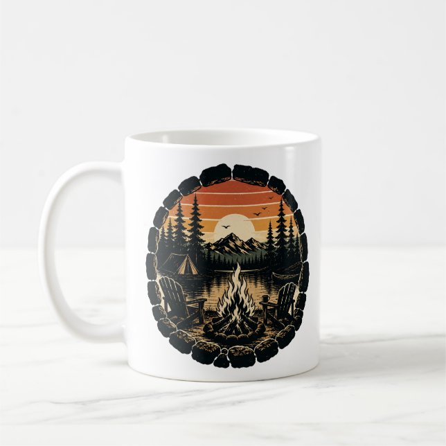 Mug Cercle de feu de camp vintage  (Gauche)