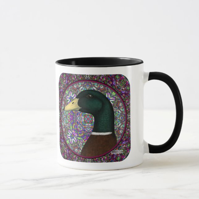 Mug Cercle de mosaïque de Mallard Drake (Droite)