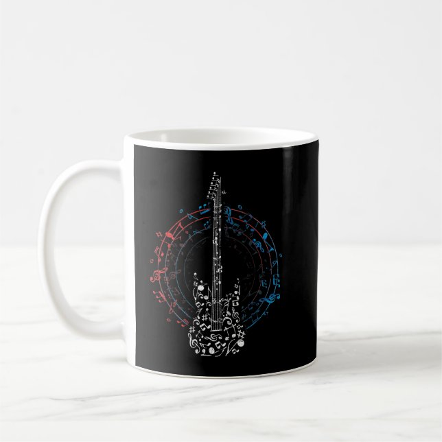Mug Cercle de musique Clé Notes de musique Idée cadeau (Gauche)