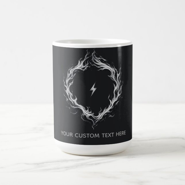 Mug Cercle d'énergie abstrait – Texte personnalisable (Centre)