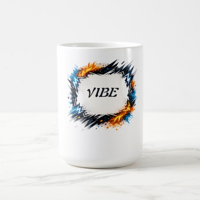 Mug Cercle d'énergie – Conception de texte personnalis (Centre)