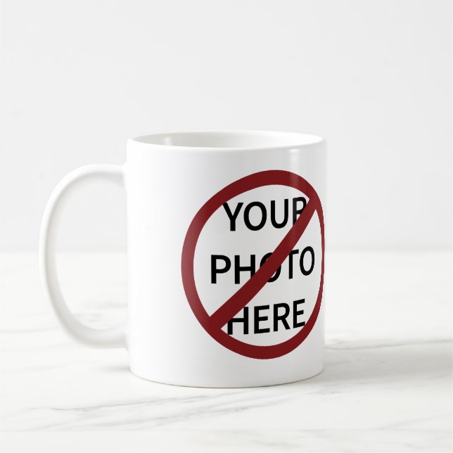 Mug Cercle d'interdiction rouge personnalisable Aucun  (Gauche)