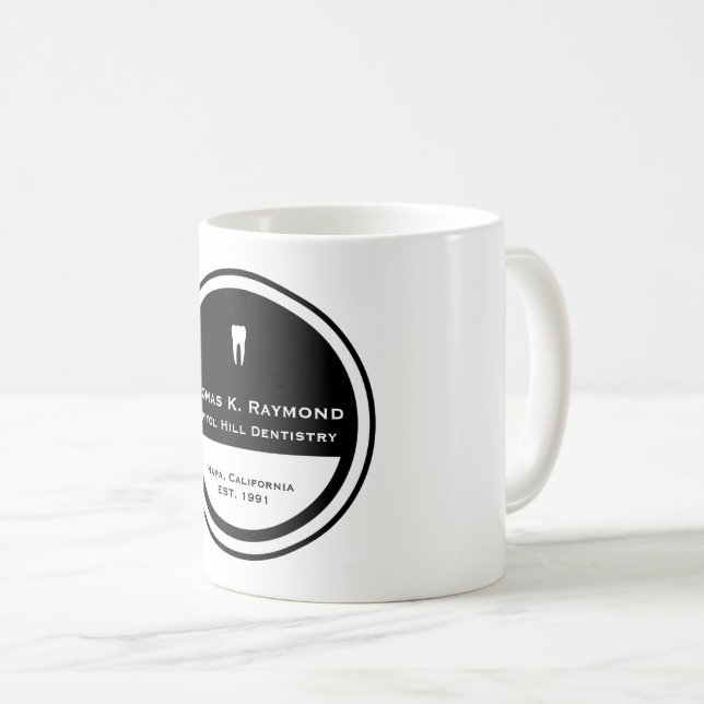 Mug Cercle personnalisable d'art dentaire (Devant droit)