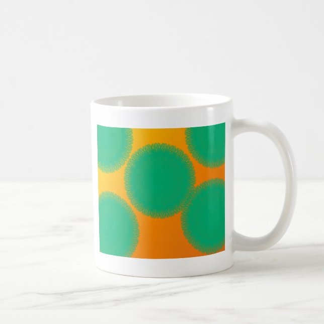 Mug cercle vert en orange jaunâtre (Droite)