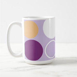 Mug Cercles à pois motif rétro moderne
