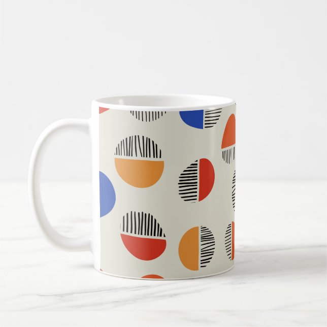 Mug Cercles Abstraits motif transparent, arrière - pla (Gauche)