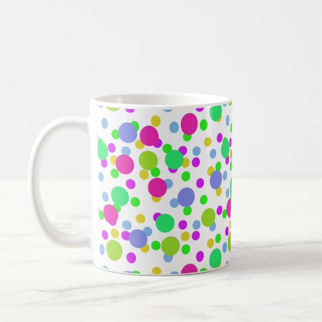 Mug Cercles abstraits sans couture amusants points de  (Gauche)