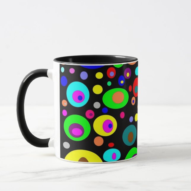 Mug Cercles abstraits vibrants (Gauche)