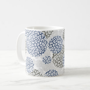 Mug Cercles avec imprimé léopard gris et bleu
