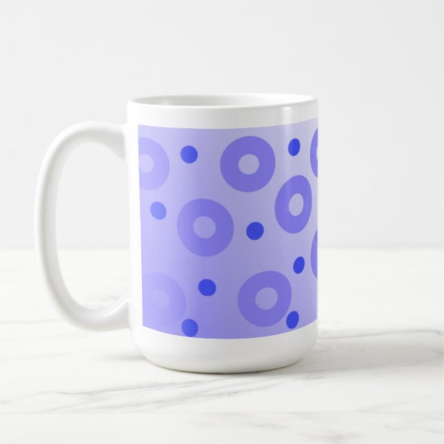 Mug Cercles bleus tendance et points bleus royaux (Gauche)