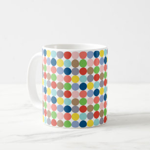 Mug cercles colorés de couleur pastel...