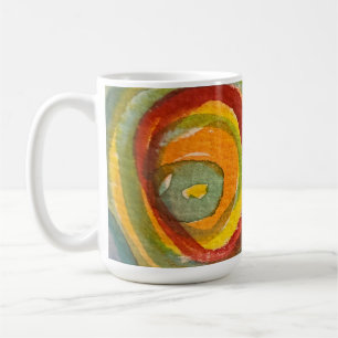 Mug Cercles concentriques abstraits en aquarelle