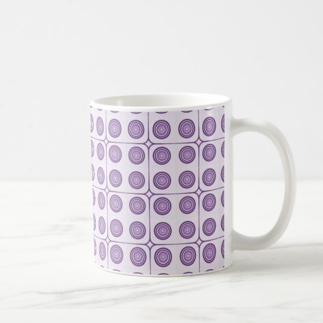 Mug Cercles de charme rétro Mug, Violet (Droite)