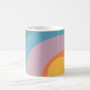 Mug Cercles de style rétro multicolore