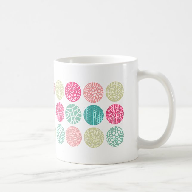 Mug Cercles décoratifs - Couleurs 01 (Droite)
