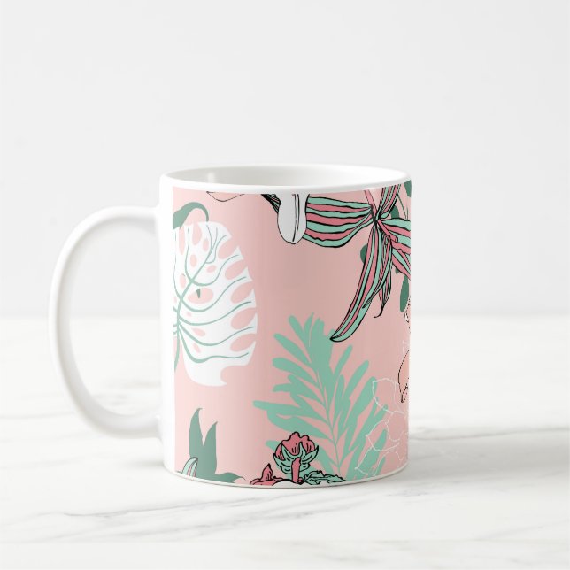 Mug Cercles D'Illusion Optique : Patte Monochrome Sans (Gauche)