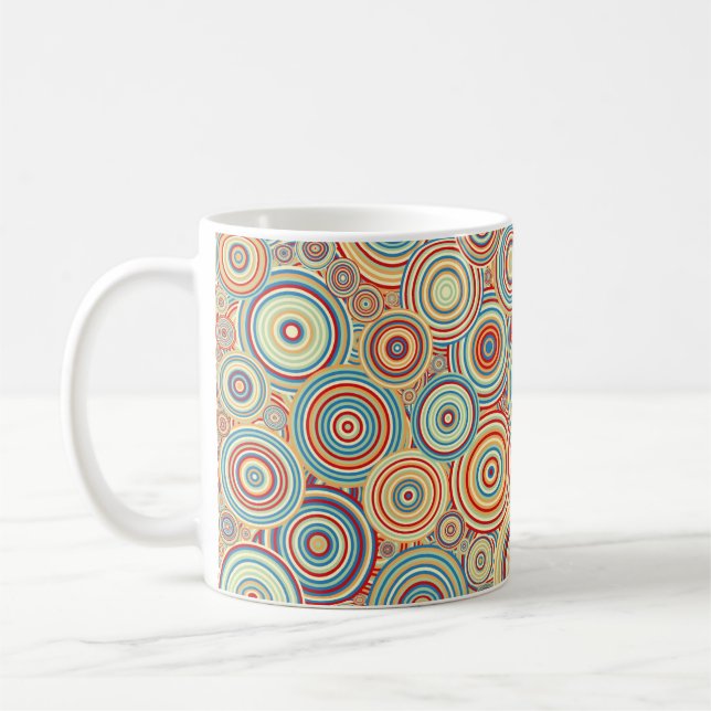 Mug Cercles distribués couleur Art Générique Abstrait  (Gauche)