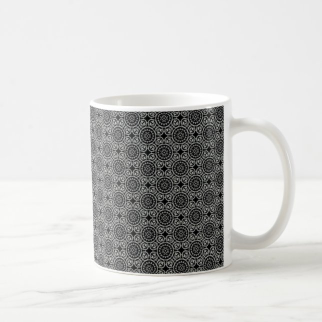 Mug Cercles élégants Mug, gris foncé (Droite)